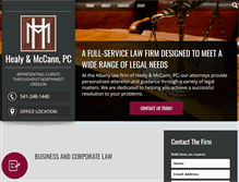 Tablet Screenshot of healyandmccann.com